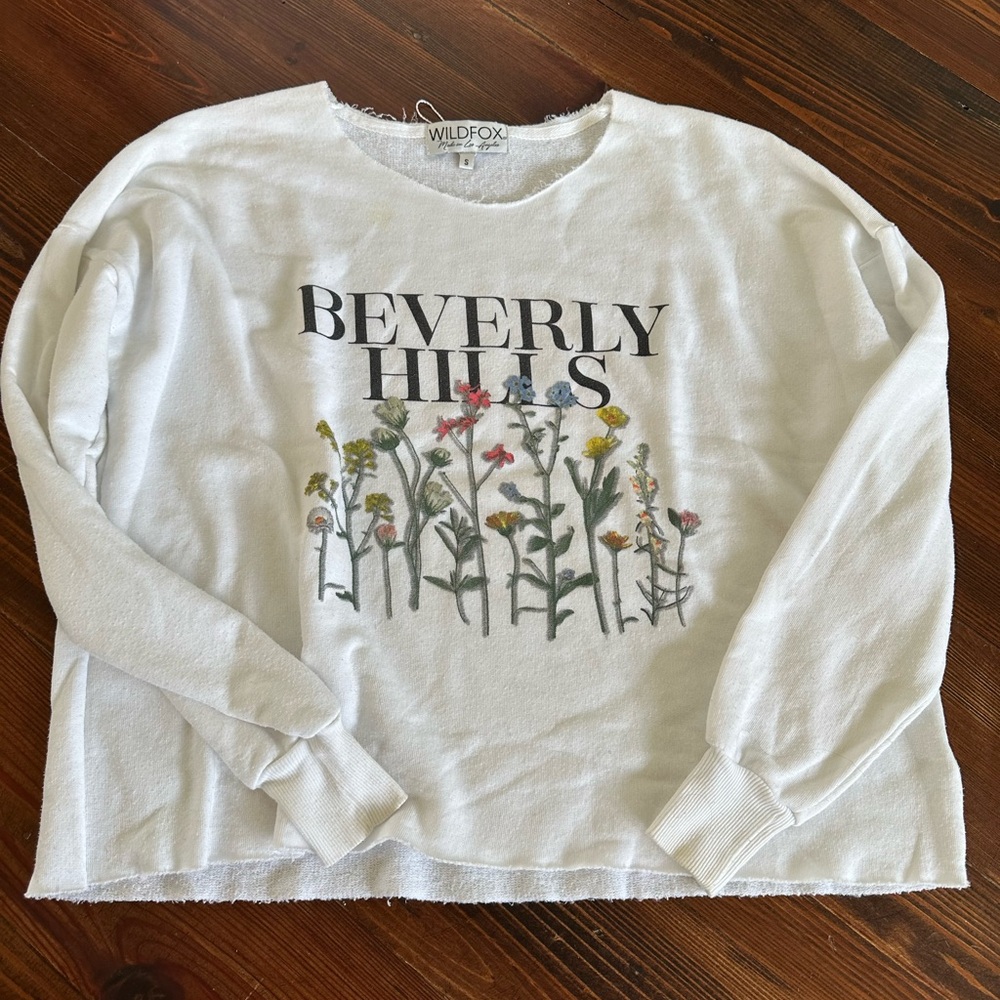 Wildfox Cream Beverly Hills Floral Top